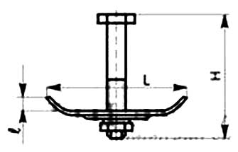 Габаритная схема накладки для крепления кабеля НТ